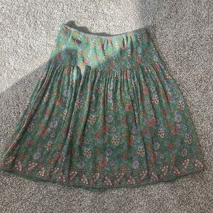 Max Studio Floral Green Orange Skirt Size Medium / Large